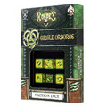 Q-Workshop｜血鬥部族 奧柏洛祕環(綠底黃) Hordes Circle Orboros｜5+1入套骰 D6_1