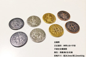 高品質金屬幣｜神學士 & 十字架｜金／銀／銅／黑鐵