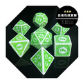 7入套骰｜白底花紋｜Dice Set_3