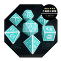 7入套骰｜白底花紋｜Dice Set_4