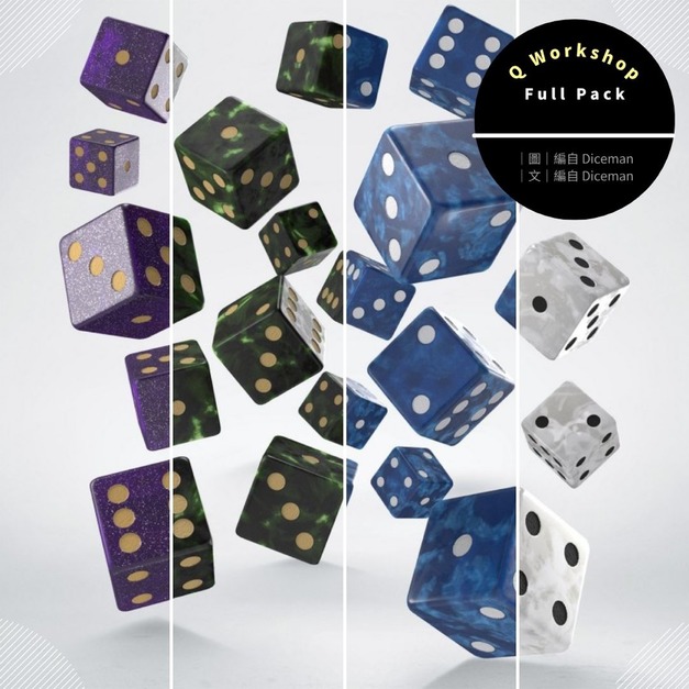 Q-Workshop｜經典六面骰大包裝｜20入 D6｜TRPG