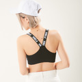 素面交叉型運動內衣(黑)_2