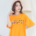 韓版寬鬆卡通印花圓領T-shirt(4色)_2