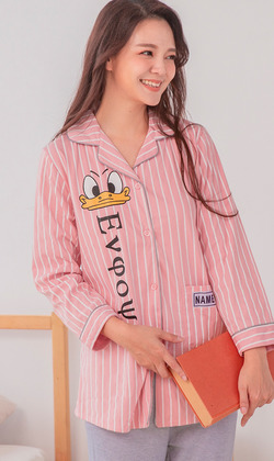 卡通鴨居家睡衣褲組(2色)