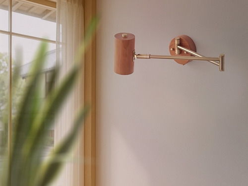 大正復古洋風 北美櫻桃木壁燈 原木手作 色溫三段切換 444LW