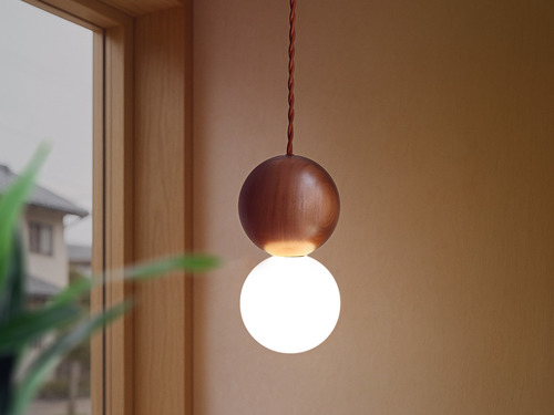 大正復古洋風 黑胡桃木吊燈 原木 手作 030LC