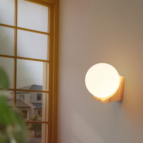 大正復古洋風 梣木壁燈 原木 手作 205LW