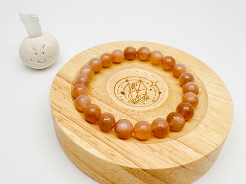 溫暖療癒 充滿魅力橙月光 天然礦石水晶 手串 8mm