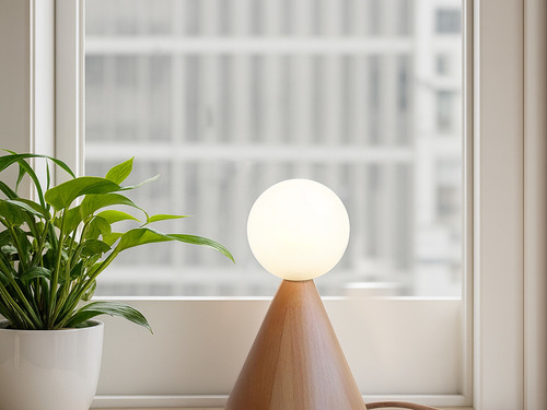 大正復古洋風 北美梣木桌燈 原木 職人手作 085LT