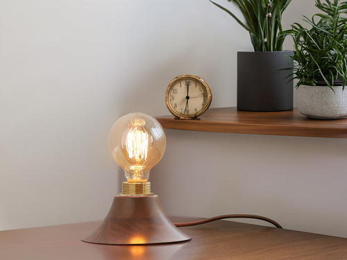 大正復古洋風 北美黑胡桃木桌燈 原木 職人手作 089LT