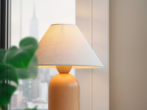 大正復古洋風 北美梣木桌燈 原木 職人手作 094LT