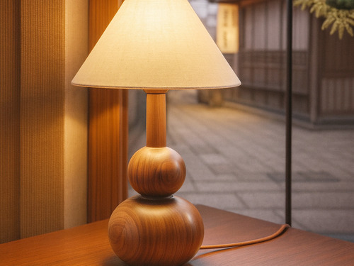 大正復古洋風 北美黑胡桃木桌燈 原木 職人手作 118LT