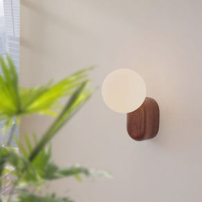 大正復古洋風 北美黑胡桃木壁燈 原木 職人手作 201LW