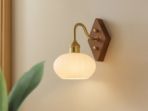 大正復古洋風 北美黑胡桃木壁燈 原木 職人手作 245LW