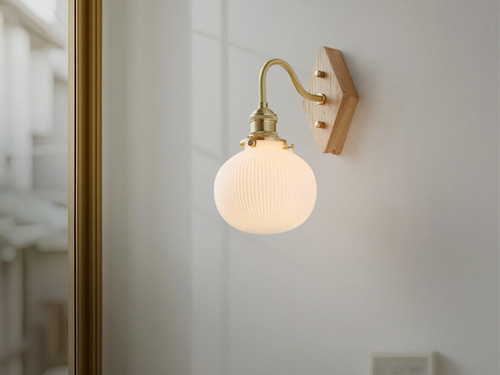 大正復古洋風 北美梣木壁燈 原木 職人手作 244LW