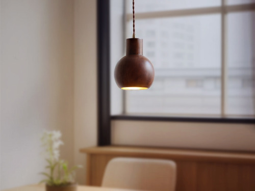 大正復古洋風 北美黑胡桃木吊燈 原木 職人手作 265LC