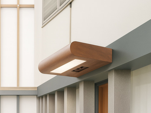 大正復古洋風 德國櫸木壁燈 太陽能充電式感應 307LW