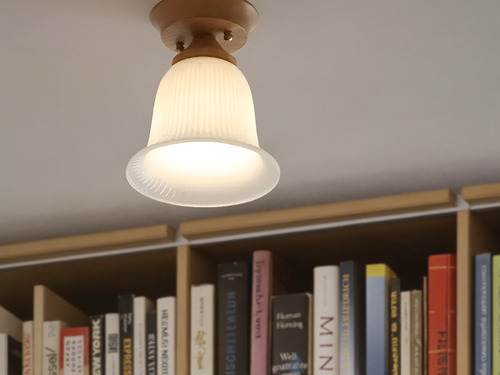 大正復古洋風 北美梣木吸頂燈 原木 職人手作 324LC