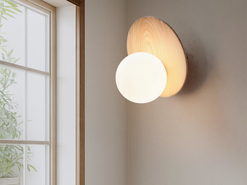 大正復古洋風 北美梣木壁燈 原木手作 色溫三段切換 353LW