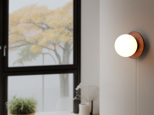 大正復古洋風 北美黑胡桃木壁燈 原木 手作 色溫三段切換 356LW