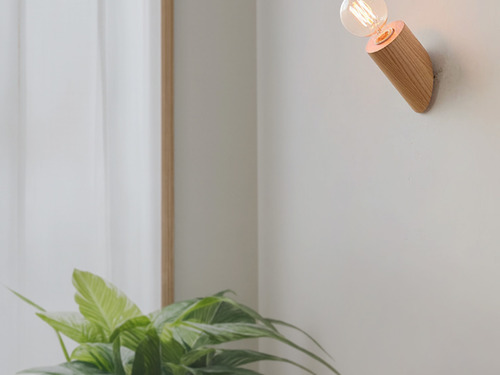 大正復古洋風 北美梣木壁燈 原木手作 370LW