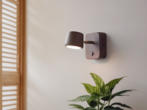 大正復古洋風 黑胡桃木壁燈 原木 手作 色溫三段切換 382LW