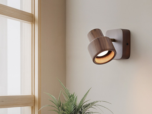 大正復古洋風 黑胡桃木壁燈 原木 手作 色溫三段切換 378LW