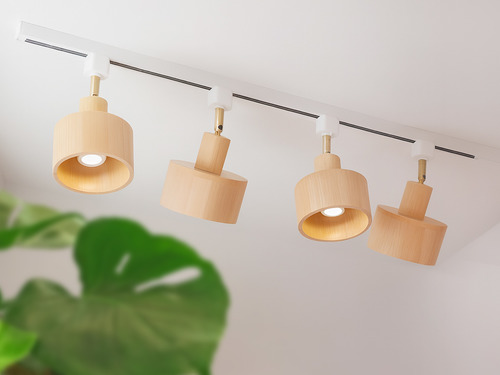 大正復古洋風 北美橡木吸頂燈軌道燈 原木 手作 色溫三段切換 401LC