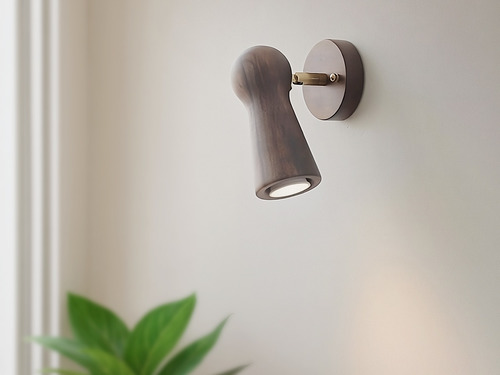 大正復古洋風 黑胡桃木壁燈 原木 手作 色溫三段切換 413LW