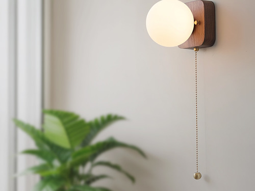 大正復古洋風 黑胡桃木壁燈 原木 手作 色溫三段切換 420LW