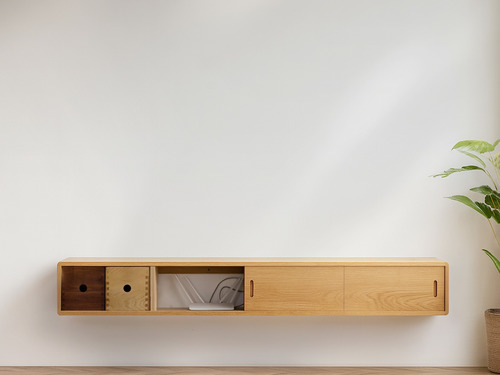 大正唯美 橡木電視櫃 櫻桃木 胡桃木 掛牆 職人手作 訂製  257NS