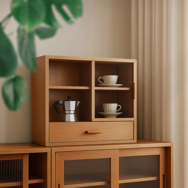 大正唯美 原木桌上滑門收納櫃 職人手作 北美櫻桃木 973NS