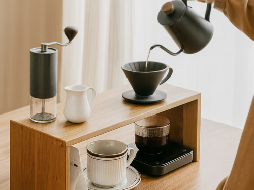 大正唯美 原木咖啡茶器收纳架桌上 北美櫻桃木黑胡桃 職人手作 379NS 訂製 歡迎查詢