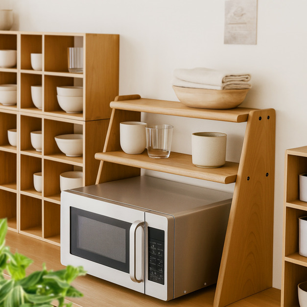 大正唯美 原木微波爐置物架 北美櫻桃木 桌上 職人手作 385NS 歡迎查詢