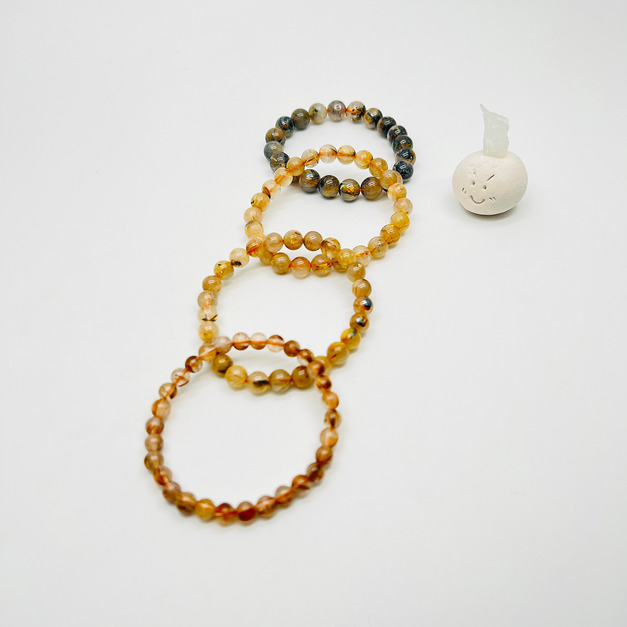 財富聚財之王 ｜天然礦石鈦晶 手串