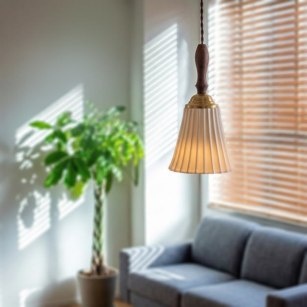 大正復古洋風 北美黑胡桃木吊燈 手作 477LC