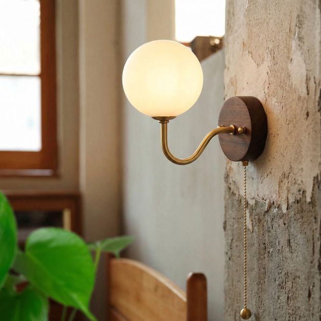 大正復古洋風 北美黑胡桃木壁燈 職人手作 479LW