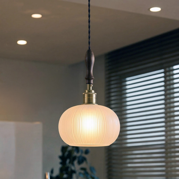 大正復古洋風 北美黑胡桃木吊燈 手作 482LC