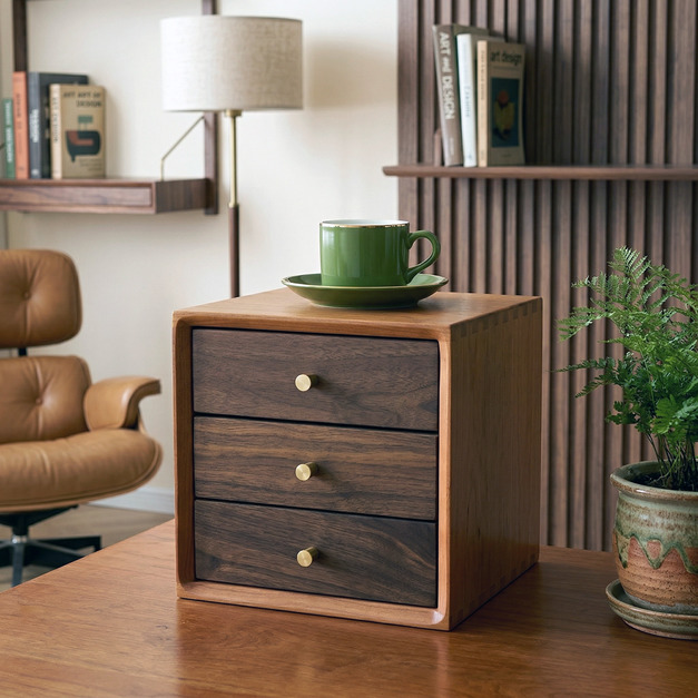 大正唯美 原木桌上收納櫃 職人手作 北美黑胡桃木 432NS