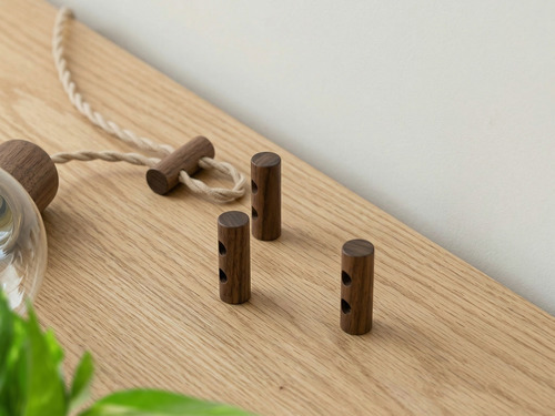 大正復古洋風 吊燈電線調節器 胡桃木 黃銅 487NA