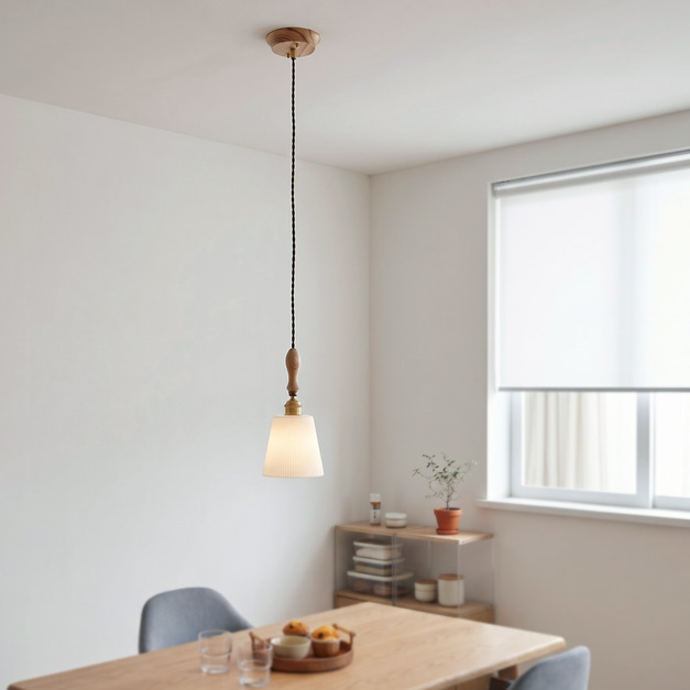 大正復古洋風 北美梣木吊燈 原木 職人手作 284LC