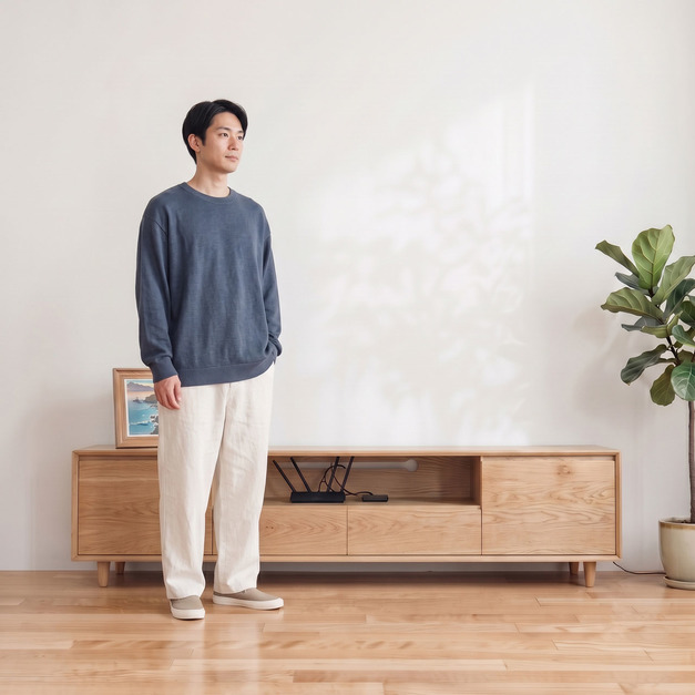 原木電視櫃｜大正唯美 橡木 櫻桃木 胡桃木 職人榫接 訂製｜490NS