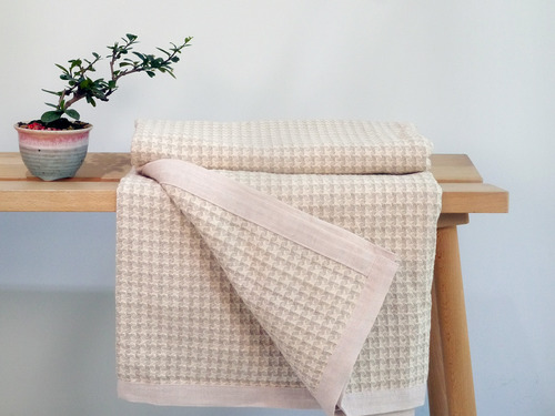 頂級亞麻混紡立體千鳥格毯歐盟認證百分百法國面料