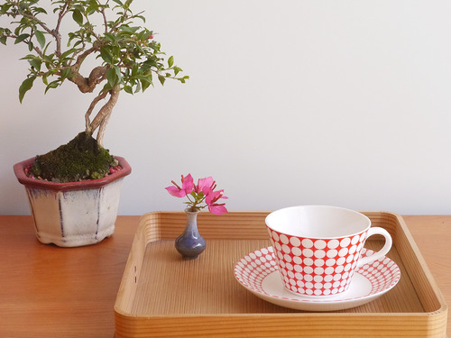 日本古物｜杉木八寸方形托盤