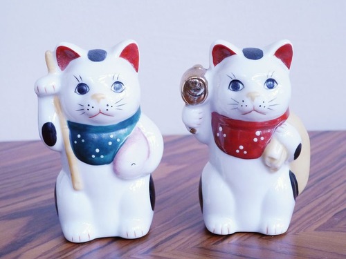 大黑惠比壽 成對 招財貓