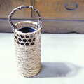 日本竹編籐把花器