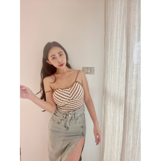 現貨｜簡約細肩條紋背心