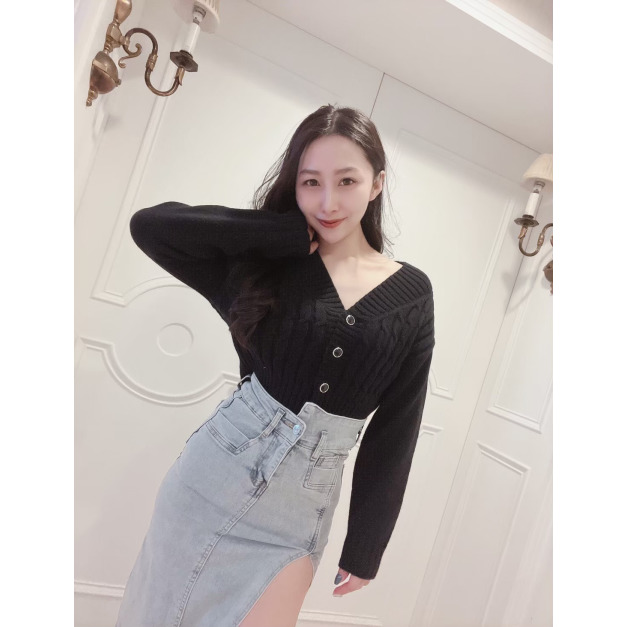 現貨｜重磅針織排扣短版上衣外套