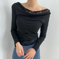 New 春.__拼接蕾絲上衣_1