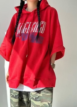 New 春.__英字連帽寬袖衣